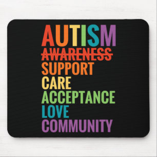 Autism Awareness Support Care Acceptance Ally Gif Mouse Mat