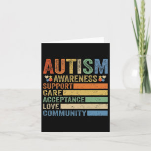 Autism Awareness Support Care Acceptance For Women Card