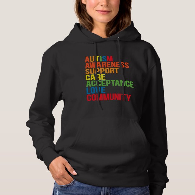 Autism Awareness Support Care Hoodie (Front)