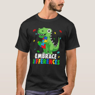 Autism Awareness Support Embrace Differences Dinos T-Shirt