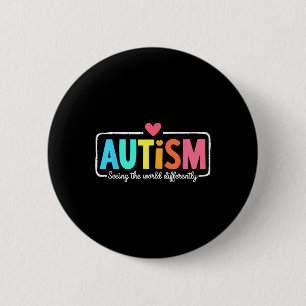 Autism Awareness Support Seeing The World Differen 6 Cm Round Badge
