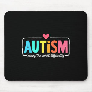 Autism Awareness Support Seeing The World Differen Mouse Mat