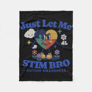 Autism Awareness Supportive Stimming Cute Butterfl Fleece Blanket