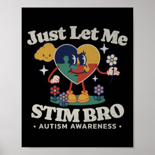Autism Awareness Supportive Stimming Cute Butterfl Poster