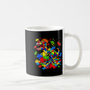 Autism Awareness T-rex Dinosaur Funny Puzzle Men W Coffee Mug