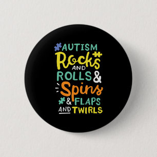 Autism Awareness T-Shirt116 6 Cm Round Badge