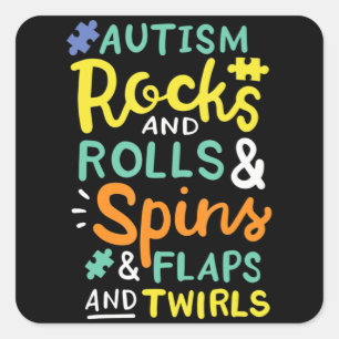 Autism Awareness T-Shirt116 Square Sticker