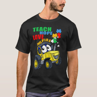Autism Awareness Teach Love Hope Inspire Special E T-Shirt
