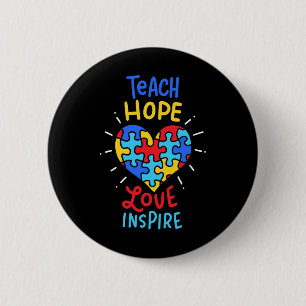 Autism Awareness Teacher 6 Cm Round Badge