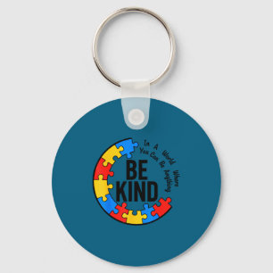 Autism awareness teacher be kind why fit in doctor key ring