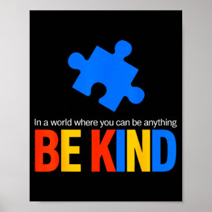 Autism awareness teacher be kind why fit in doctor poster