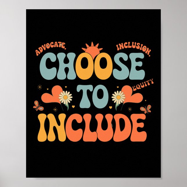 Autism Awareness Teacher - Choose To Include  Poster (Front)
