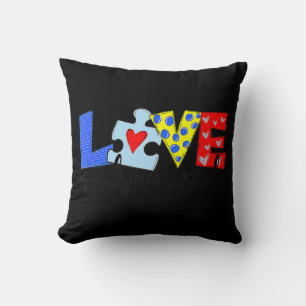 Autism Awareness Teacher Love Needs No Word Speci Cushion