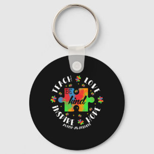 Autism Awareness Teacher Puzzle Teach Hope Love In Key Ring