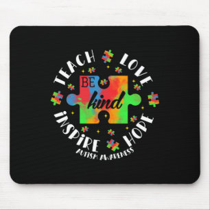 Autism Awareness Teacher Puzzle Teach Hope Love In Mouse Mat