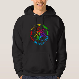 Autism Awareness Teacher Teach Accept Understand Hoodie