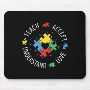Autism Awareness Teacher Teach Accept Understand L Mouse Mat