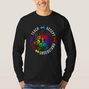 Autism Awareness Teacher Teach Accept Understand T-Shirt