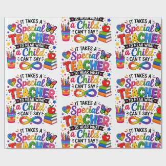 Autism Awareness Teacher Wrapping Paper