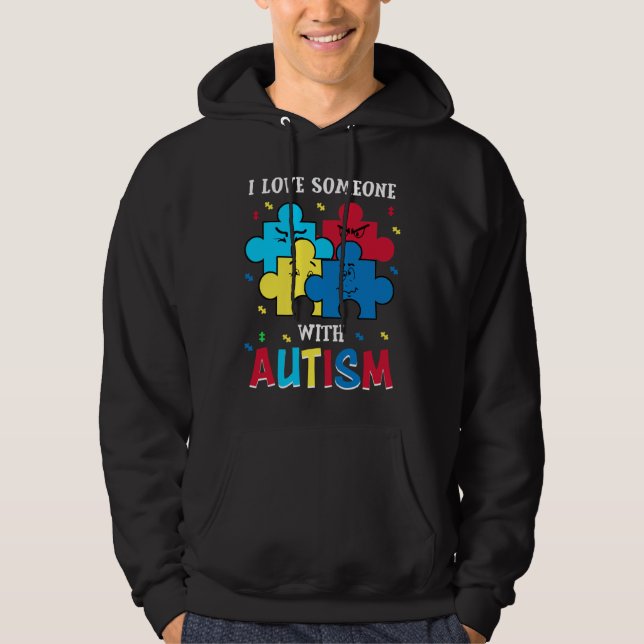 Autism Awareness Tee Funny I Love Someone With Aut (Front)