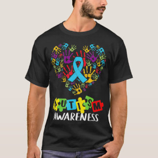 Autism Awareness Tee Women Heart Support Autistic