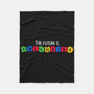 Autism Awareness The Future Is Inclusive Fleece Blanket