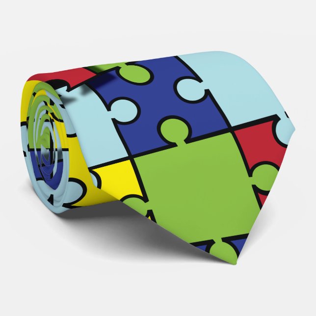 Autism Awareness Tie (Rolled)