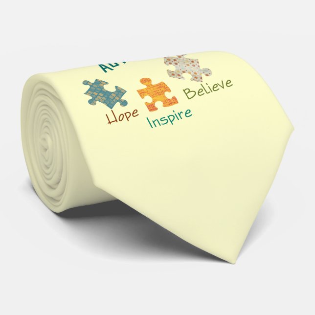 Autism Awareness Tie (Rolled)