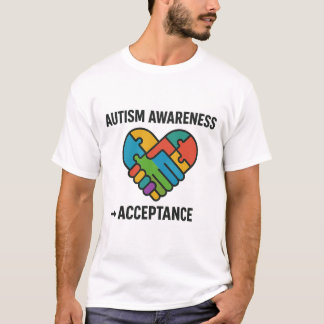 Autism Awareness to Acceptance Puzzle Hands T-Shirt