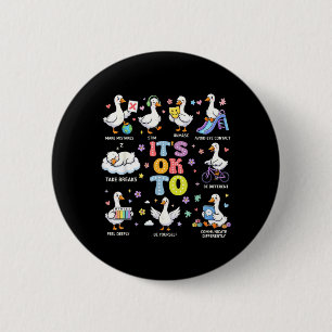 Autism Awareness to Be Different Silly Goose Cute 6 Cm Round Badge