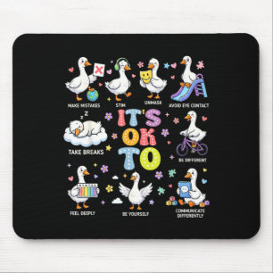 Autism Awareness to Be Different Silly Goose Cute Mouse Mat
