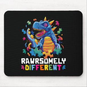 Autism Awareness Toddler Embrace Differences Dino Mouse Mat