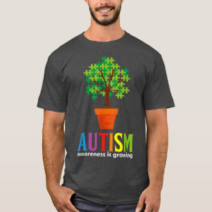 Autism Awareness Tree Autistic Puzzle Ribbon Speci T-Shirt