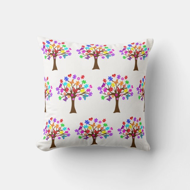 Autism Awareness Tree Cushion (Front)