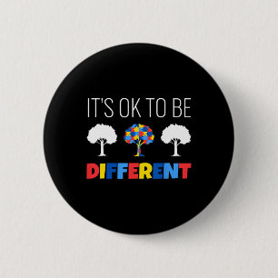 Autism Awareness Tree It’s Ok To Be Different 6 Cm Round Badge