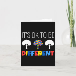 Autism Awareness Tree It’s Ok To Be Different  Card