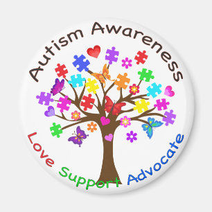 Autism Awareness Tree Magnet