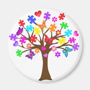 Autism Awareness Tree Magnet