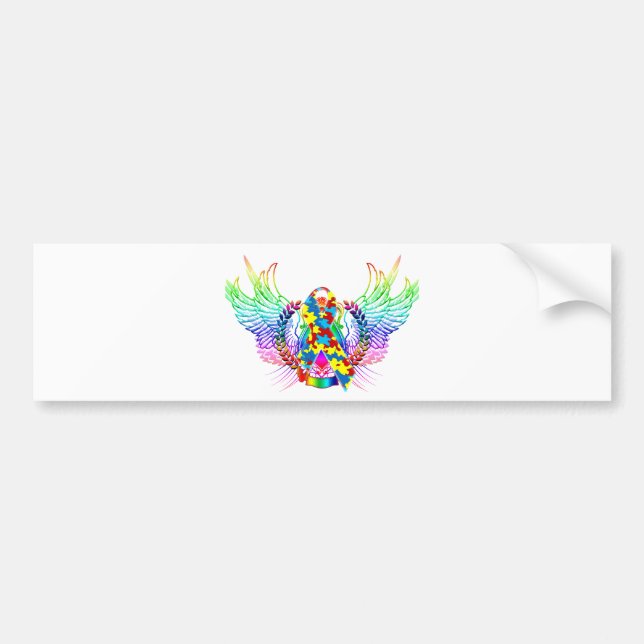 Autism Awareness Tribal Bumper Sticker (Front)
