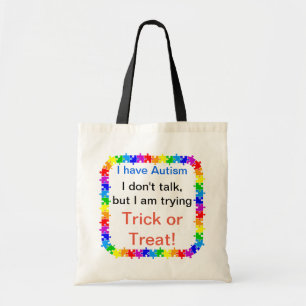 Autism Awareness Trick or Treat bag Customise