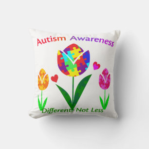 Autism Awareness Tulip Cushion