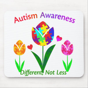 Autism Awareness Tulip Mouse Mat