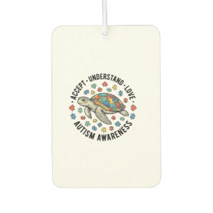 Autism Awareness Turtle Puzzle Vector Design_1 Car Air Freshener