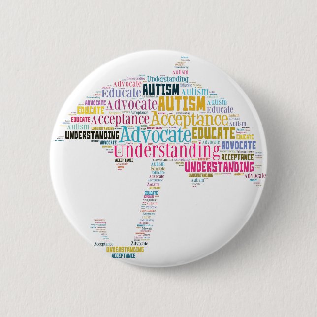 Autism Awareness Umbrella Products 6 Cm Round Badge (Front)