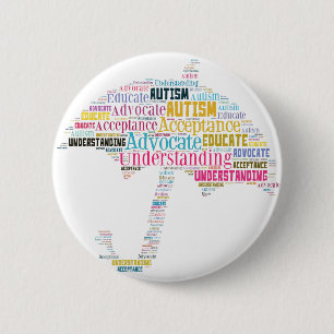 Autism Awareness Umbrella Products 6 Cm Round Badge
