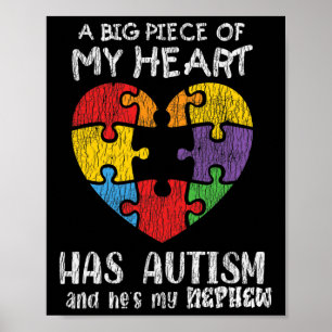 Autism Awareness Uncle Aunt Family Autistic Kids A Poster