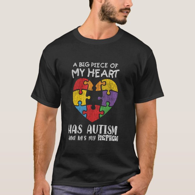 Autism Awareness Uncle Aunt Family Autistic Kids A T-Shirt (Front)