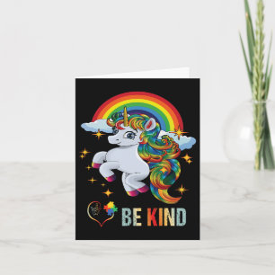 Autism Awareness Unicorn Be Kind Asl Love Sign Lan Card