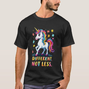 Autism Awareness Unicorn Different Not Less Girls T-Shirt
