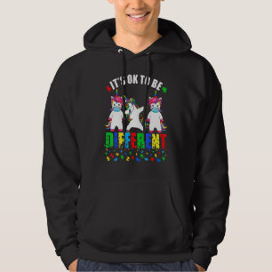 Autism Awareness Unicorn Face Mask It's Ok To Be D Hoodie